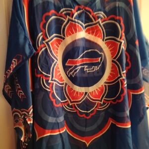 Blue and Red Graphic Kimono